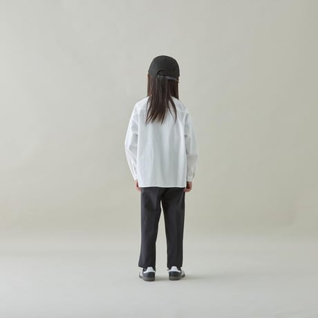 MOUN TEN. /stretch typewriter bandcollar shirt  MS40-1906  white 110.125.140.0(155).1(adult)