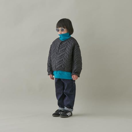 MOUN TEN. / zigzag quilt separate coat  MC33-1625a.b.c  black  125,140,0(155),1(adult)