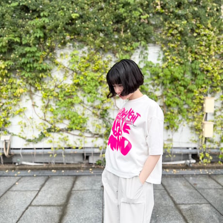 Bague / HAND PRINT WIDE T-shirts BG263012  WHITE