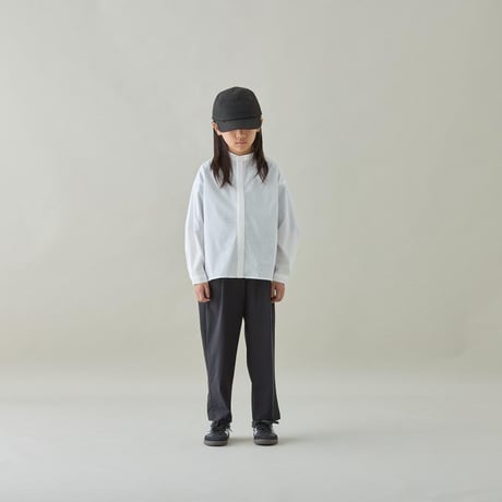 MOUN TEN. /stretch typewriter bandcollar shirt  MS40-1906  white 110.125.140.0(155).1(adult)
