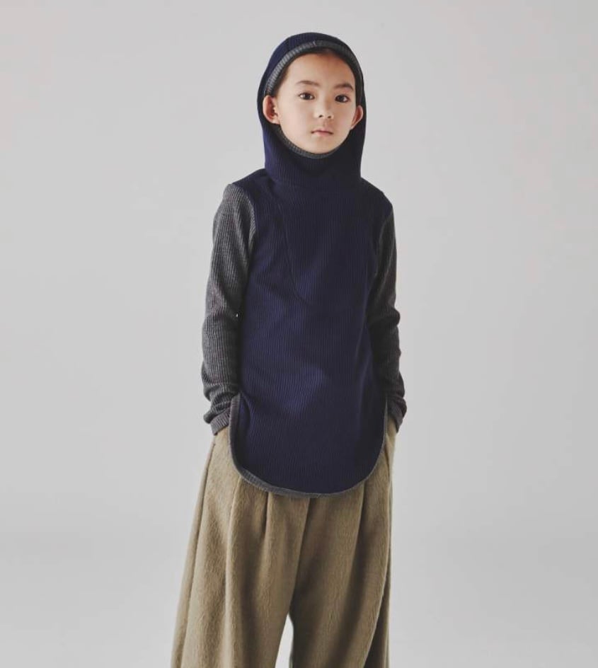 GRIS / Rib balaclava tops GR25AW-RB001 NAVY