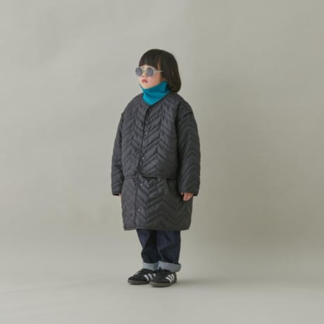 MOUN TEN. / zigzag quilt separate coat  MC33-1625a.b.c  black  125,140,0(155),1(adult)
