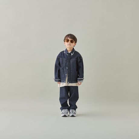 MOUN TEN. / denim work blouson(organic cotton)  MB38-1813  indigo  125.140.0.1.2