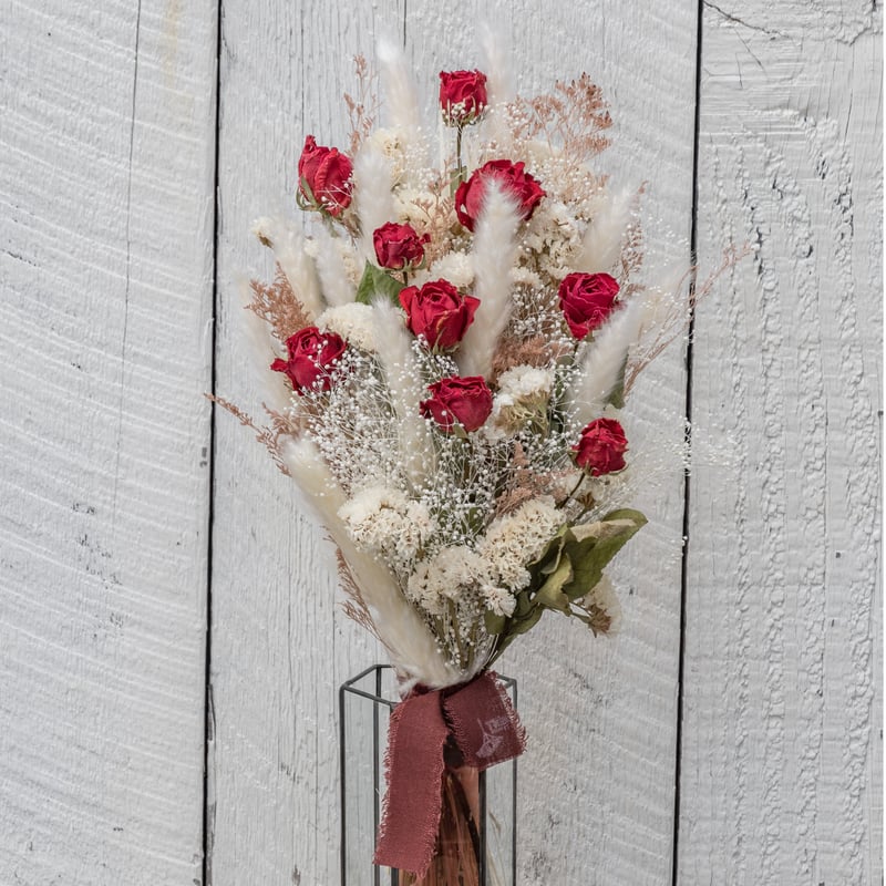 バラ9本のドライフラワー花束🌹「いつも一緒にいよう」 | ドライ