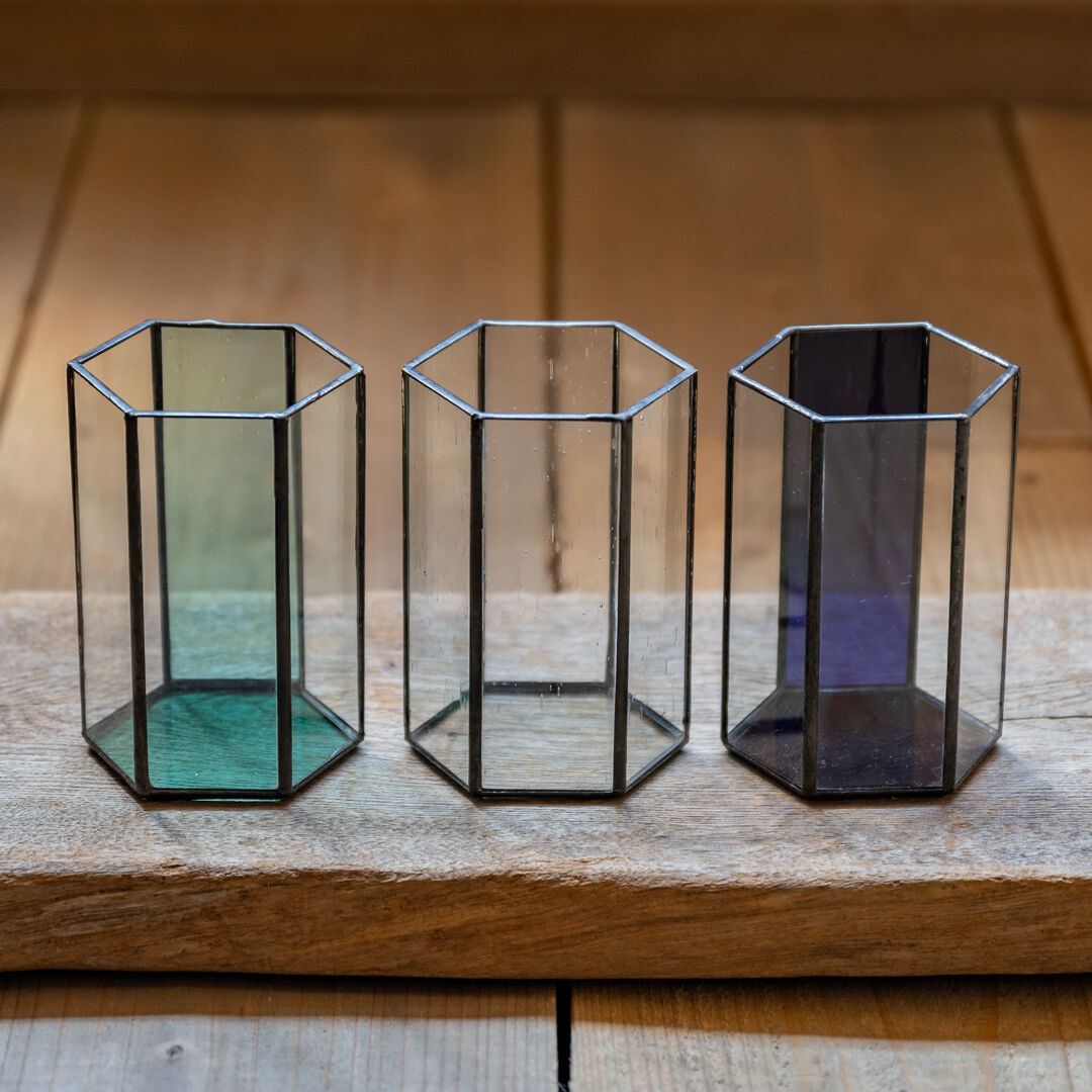 ステンドグラスフラワーベースS・Glass&Art MOMO | ドライフラワーと