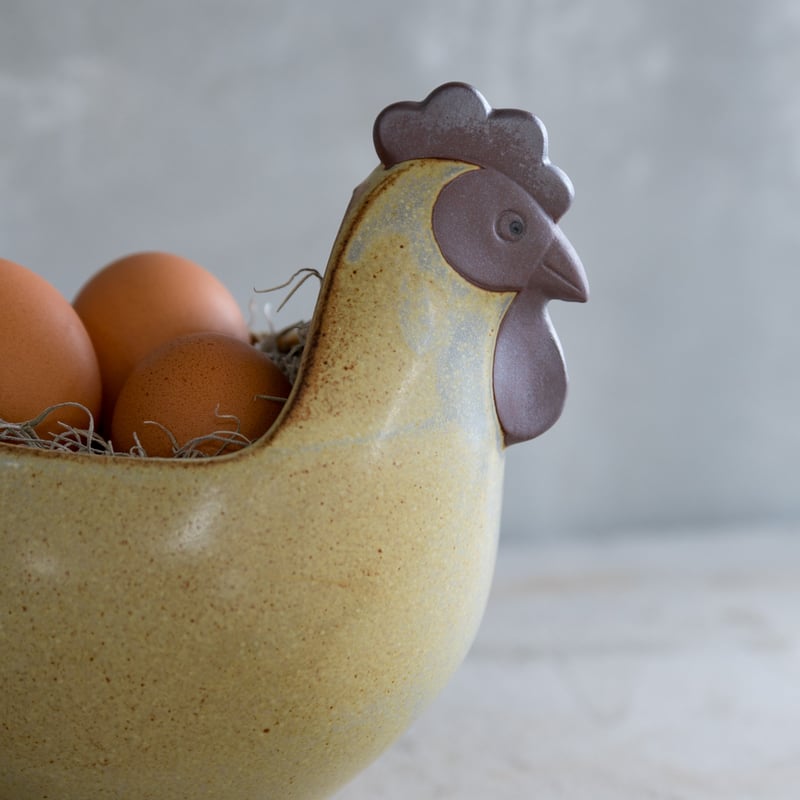 リサ・ラーソン×かしわ窯】にわとりのエッグカップ（大