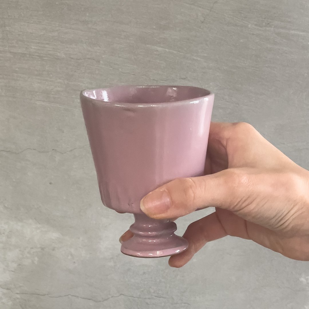 ゴブレット（モロッコブルー・ピンク）【teto ceramics/石井啓一