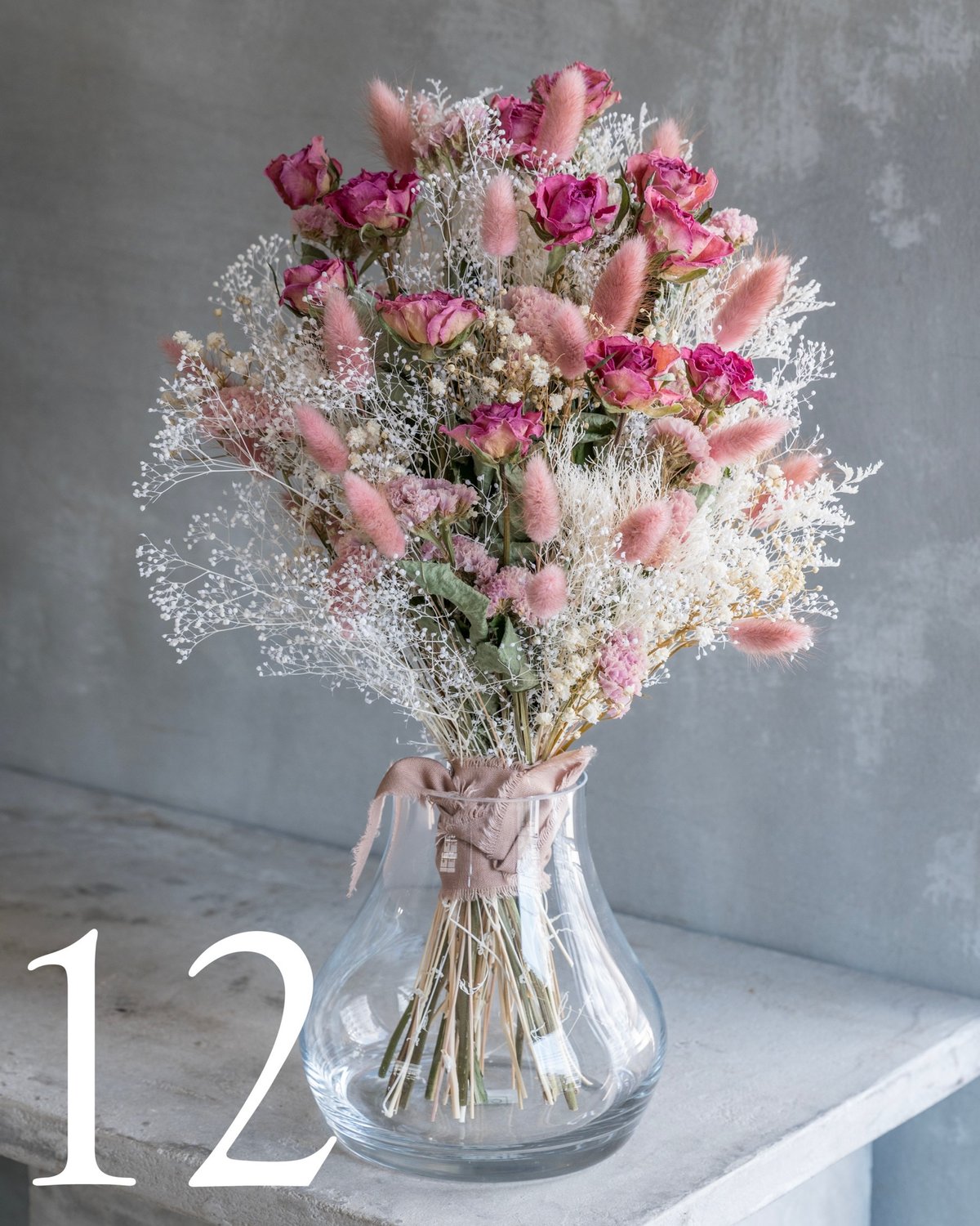 12本🌹バラのドライフラワー花束【赤/ピンク/黄色】全3色 12本🌹バラのドライフラワー花束【赤/ピンク/黄色】全3色