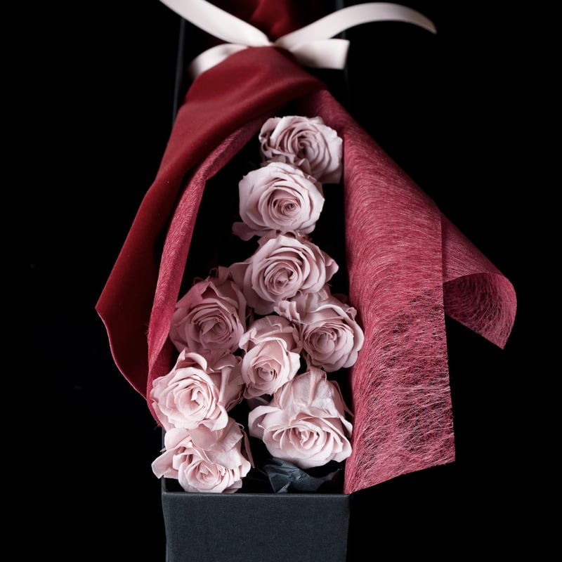 バラ9本のROSE BOX🌹（還暦のお祝いにおすすめ） | ドライフラワーと