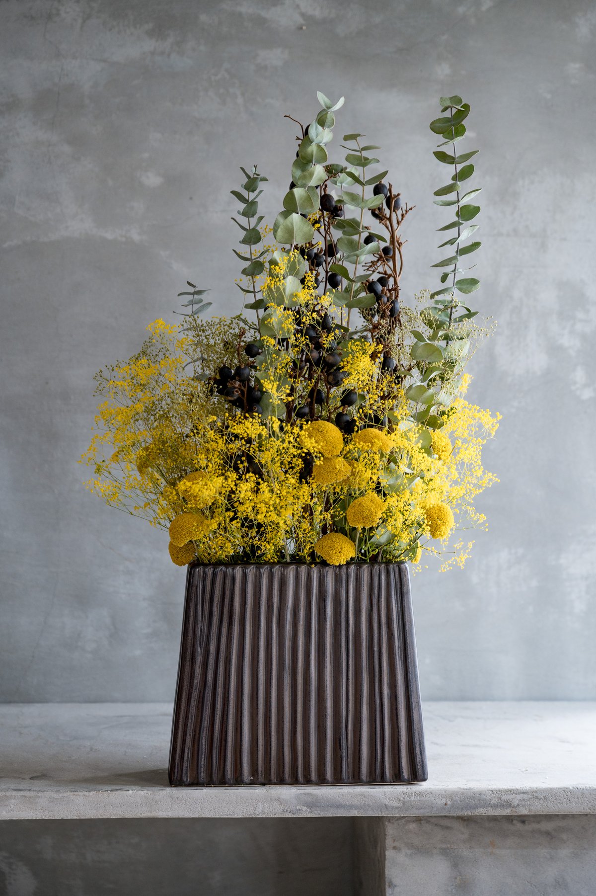 ドライフラワーアレンジメント（陶器うつわ） | ドライフラワーと