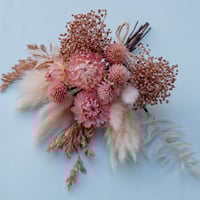 ドライフラワー髪飾り】シルバーデージーの白グリーンセレクト