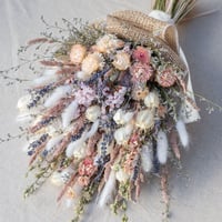 はるか 　　デルフィニウム　カスミソウ　ドライフラワー　ヘッド　花材 ドライフラワー花材セット 】デルフィニウム、カスミソウ入り