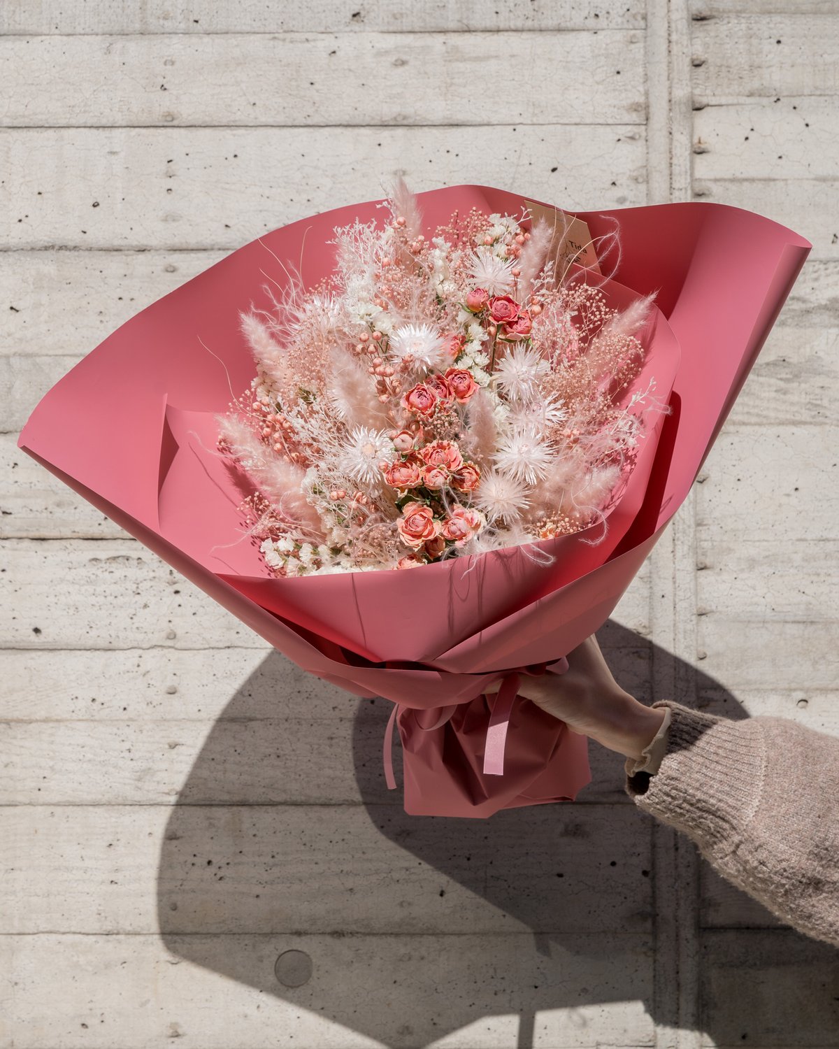 スプレーバラのピンク系 花瓶花束 | ドライフラワーと、うつわと暮らし