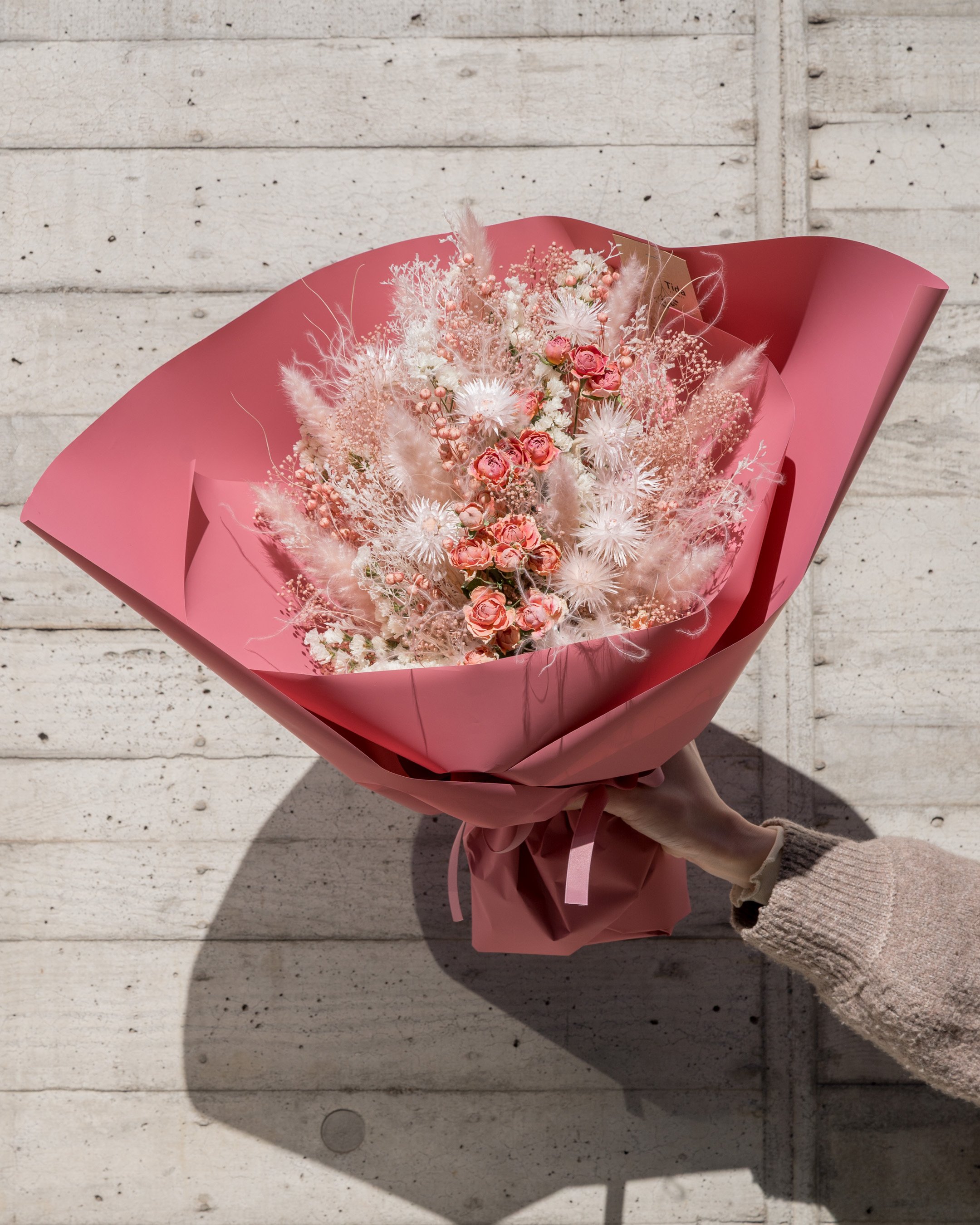 スプレーバラのピンク系 花瓶花束 | ドライフラワーと、うつわと暮らし