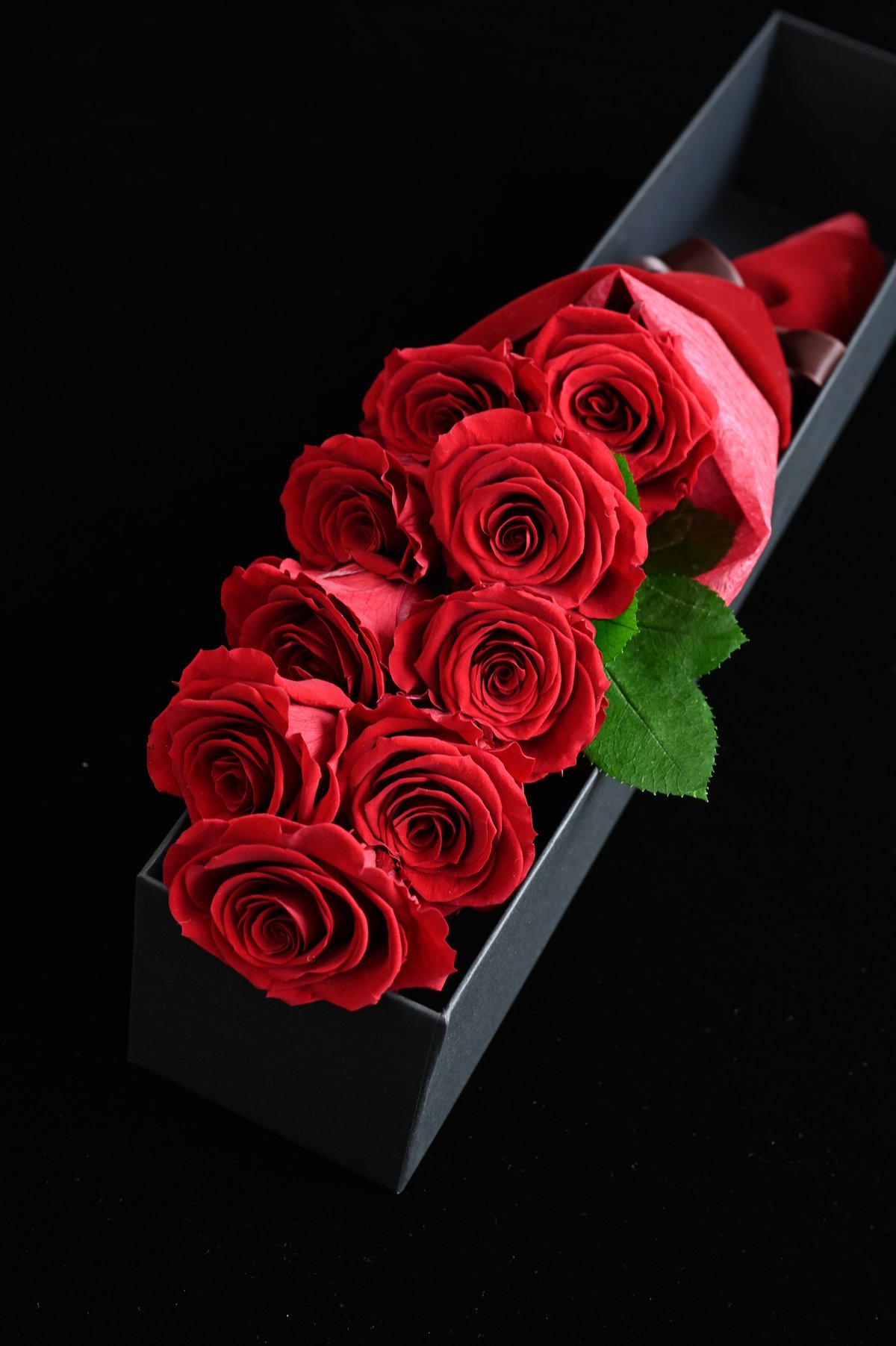 バラ9本のROSE BOX🌹（還暦のお祝いにおすすめ） | ドライフラワーと