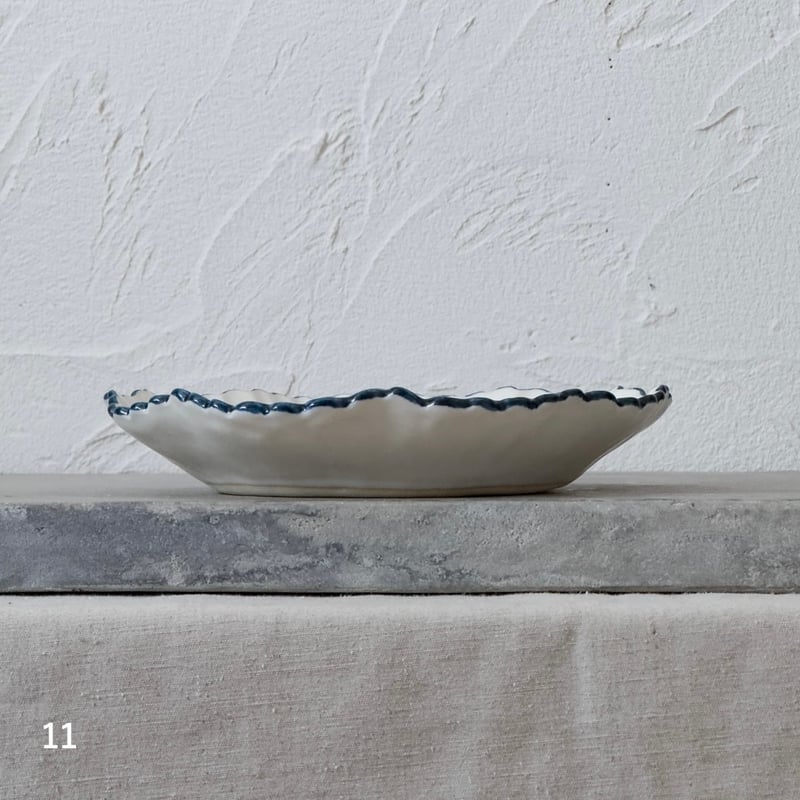 しのぎフリル 白 (小) 10 / しのぎフリル Blue (小) 11 【水谷 ちえみ