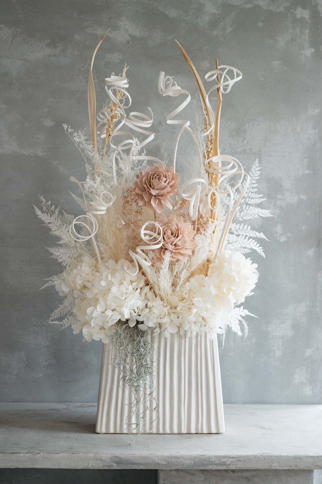 ドライフラワーアレンジメント（陶器うつわ） | ドライフラワーと