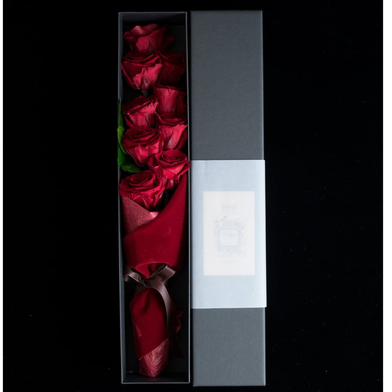バラ9本のROSE BOX🌹「いつも一緒にいよう」 | ドライフラワーと
