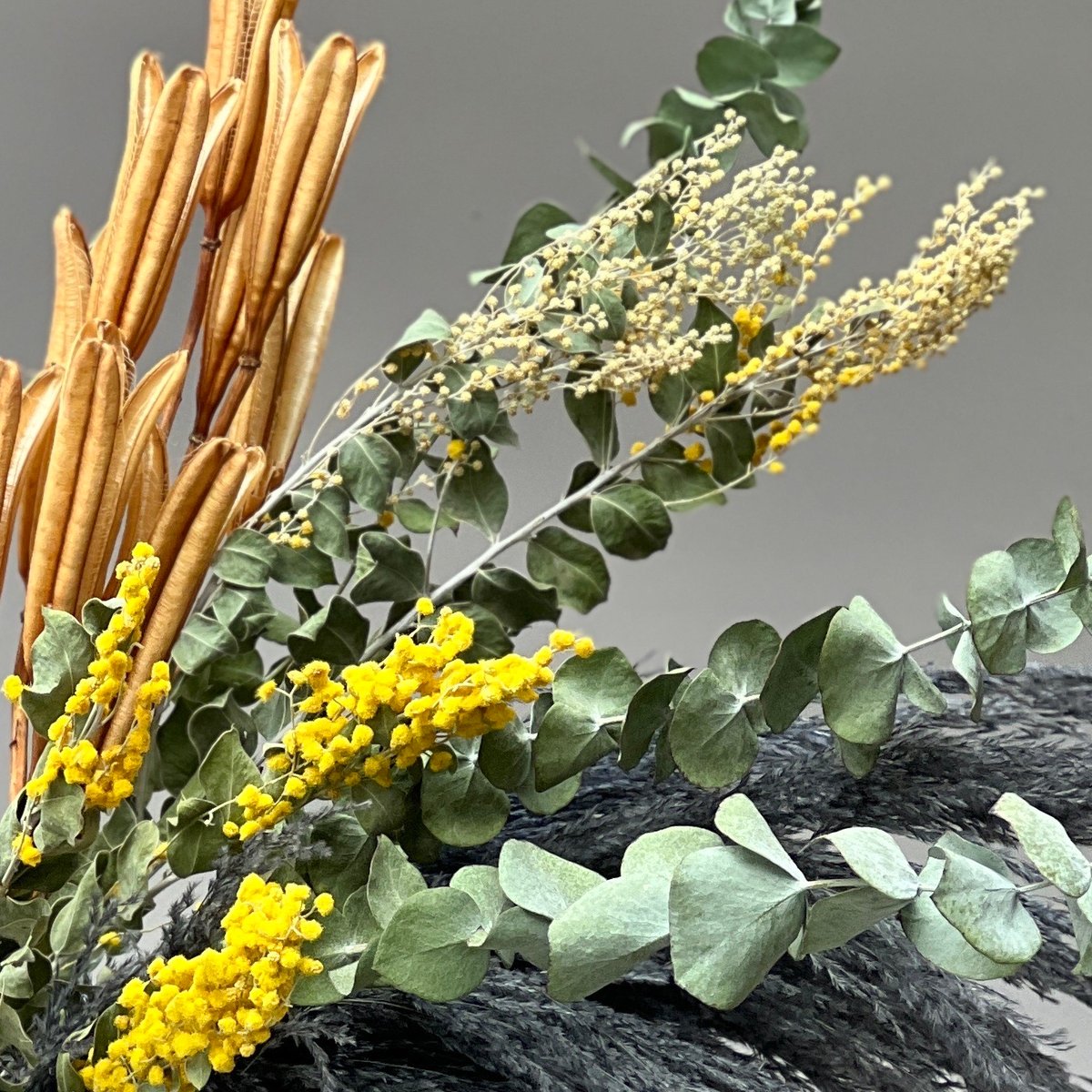 ドライフラワー花材セット 】ミモザ入り！ダークカラー系花材セット