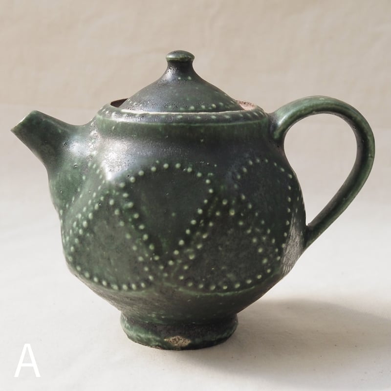 緑釉急須【財満晋平】 | ドライフラワーと、うつわと暮らし。TOKYO