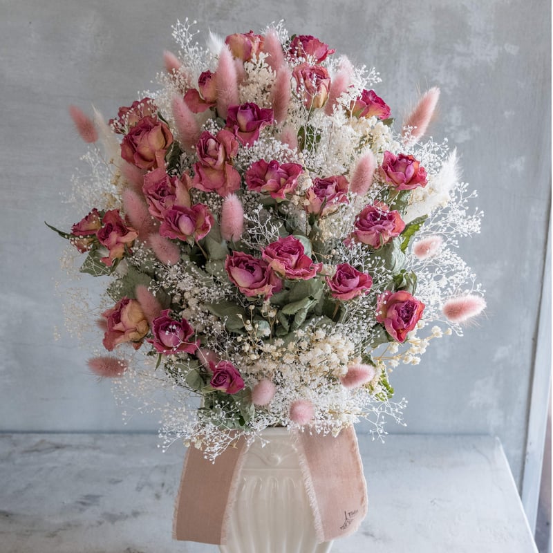 バラ24本のドライフラワー花束🌹「1日中いつも思ってる」 | ドライ