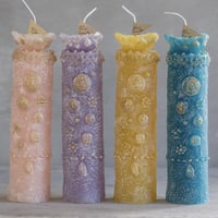 アンティークレースボタン【Blue Candle 】 | ドライフラワーと