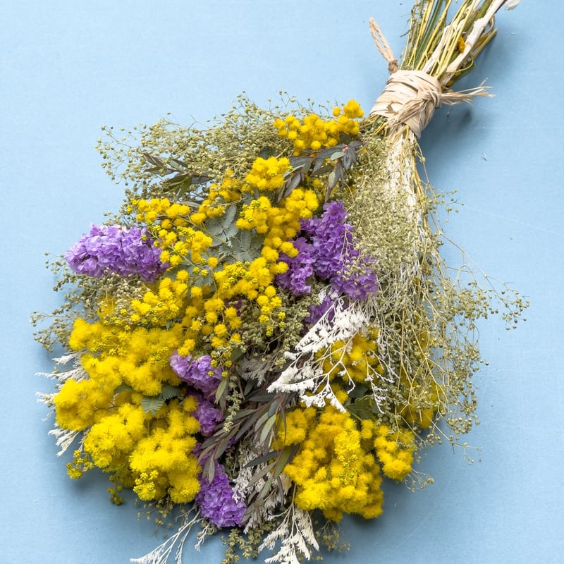 鮮やかyellowミモザのリース② 鮮やかyellowミモザのスワッグ④ 2024