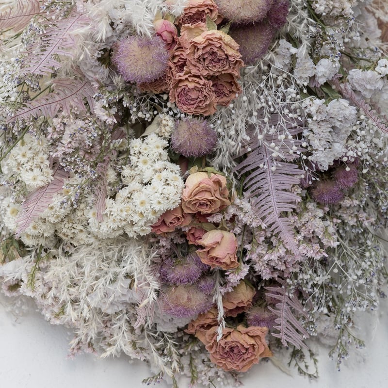 初夏のドライフラワースワッグ＊〜ヒマワリ&ニゲラ②〜32 ㎝＊