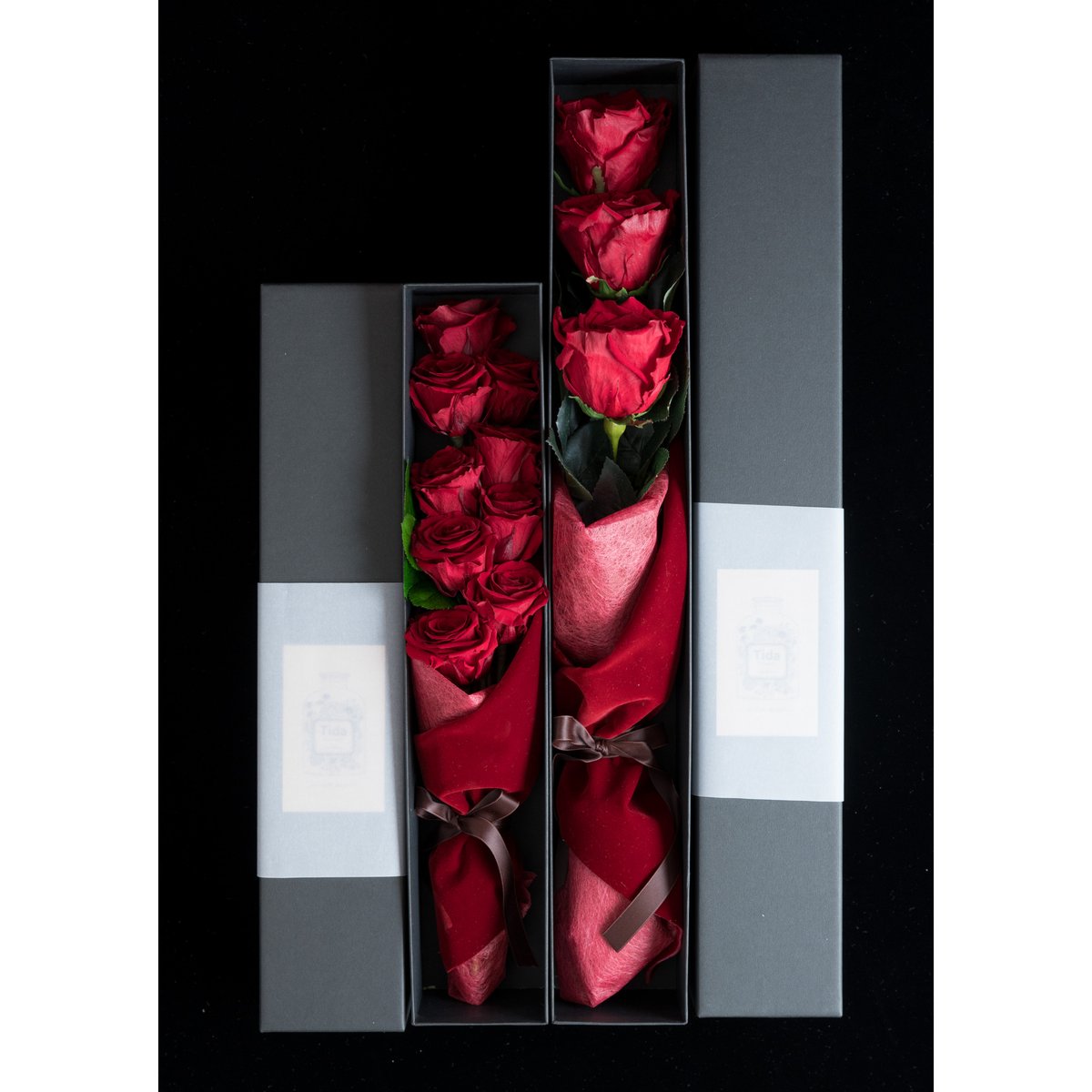 バラ3本のROSE BOX🌹「愛しています」 | ドライフラワーと、うつわと