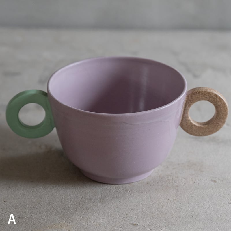 新品未使用■竹村良訓　スープカップ 取手付きスープカップ【竹村良訓】 ※一点もの | ドライフラワー
