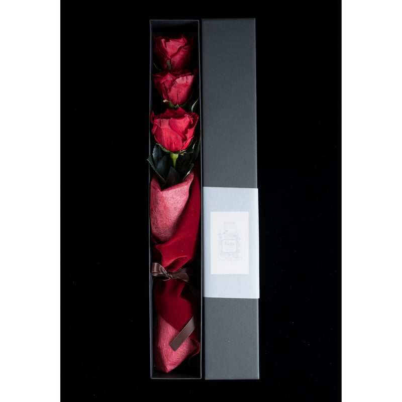 バラ3本のRose Box🌹（還暦のお祝いにおすすめ） | ドライフラワーと