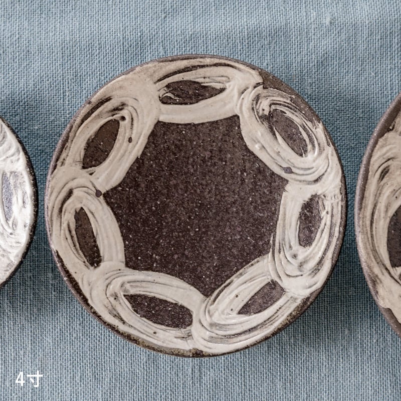 刷毛目 豆皿、4寸皿、5寸皿【池田大介】 | ドライフラワーと、うつわと