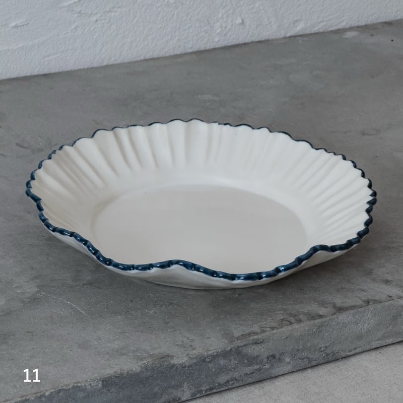 しのぎフリル 白 (小) 10 / しのぎフリル Blue (小) 11 【水谷 ちえみ