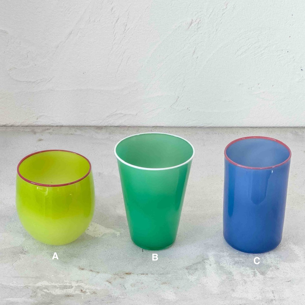 単色グラス（A・B・C）【グラススタジオポルカ】※1点もの | ドライ