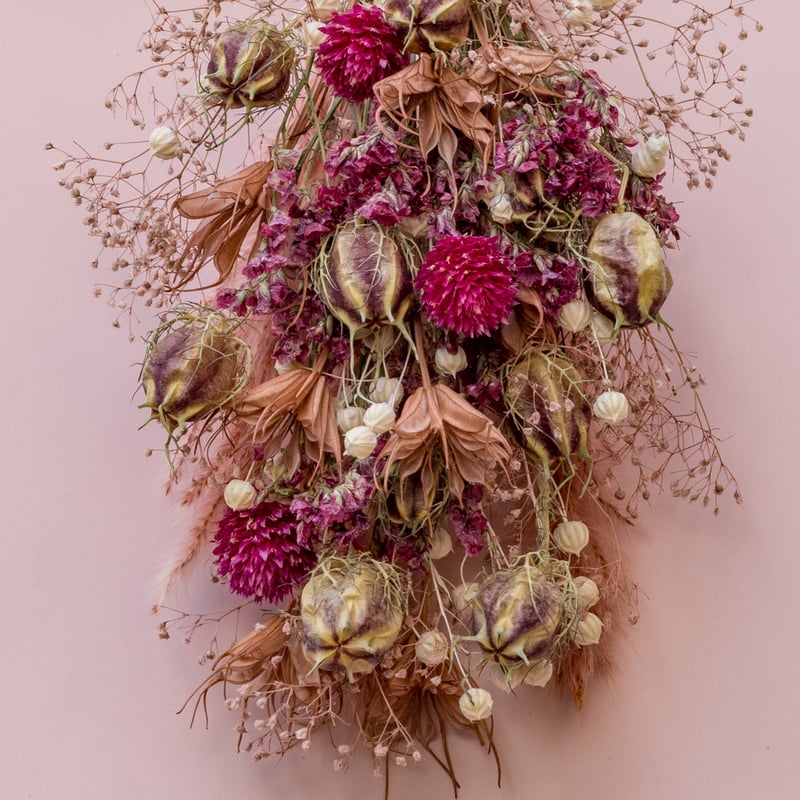 Tida Flowerの、ドライフラワーミニスワッグ | ドライフラワーと