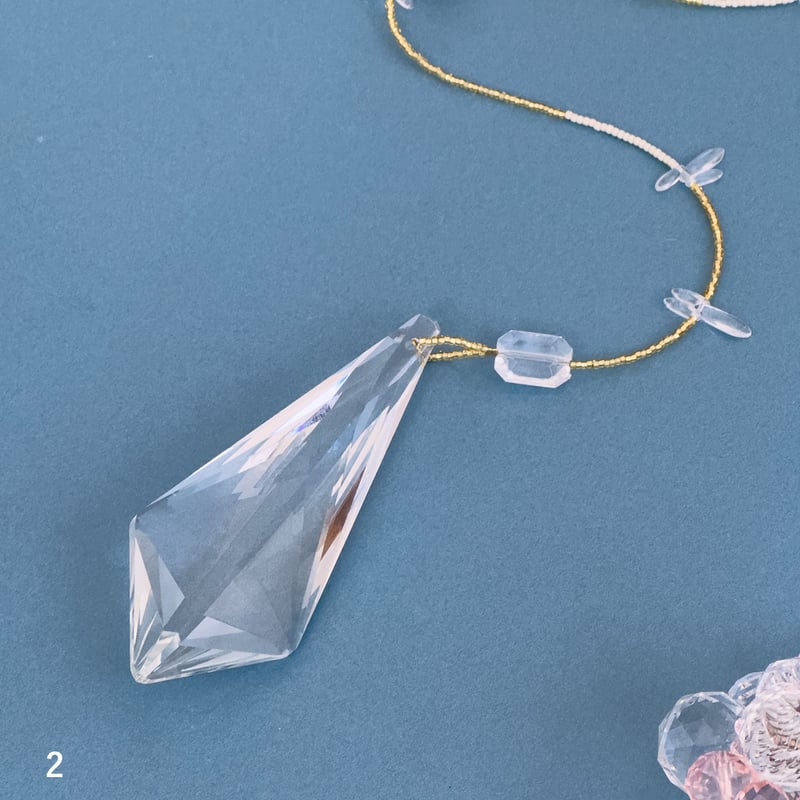 サンキャッチャー（2-pendulum、3-vintage crystal、4-herkime