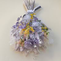 ドライフラワー髪飾り】シルバーデージーの白グリーンセレクト