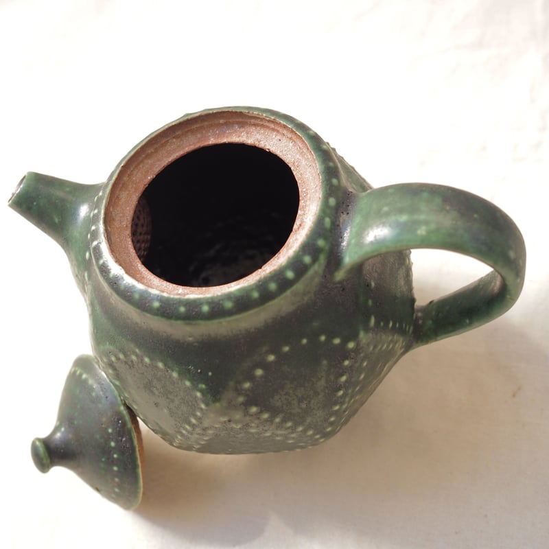 緑釉急須【財満晋平】 | ドライフラワーと、うつわと暮らし。TOKYO