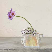 リバーシブル花器(arabesque round)【かしわ窯】 | ドライフラワーと