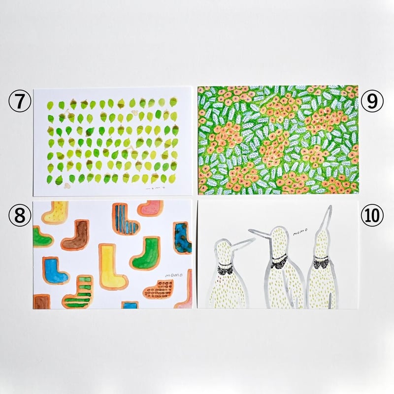 家逃げ ポストカード コンプリート totoganashi ポストカード4種類 | ドライフラワーと、うつわと