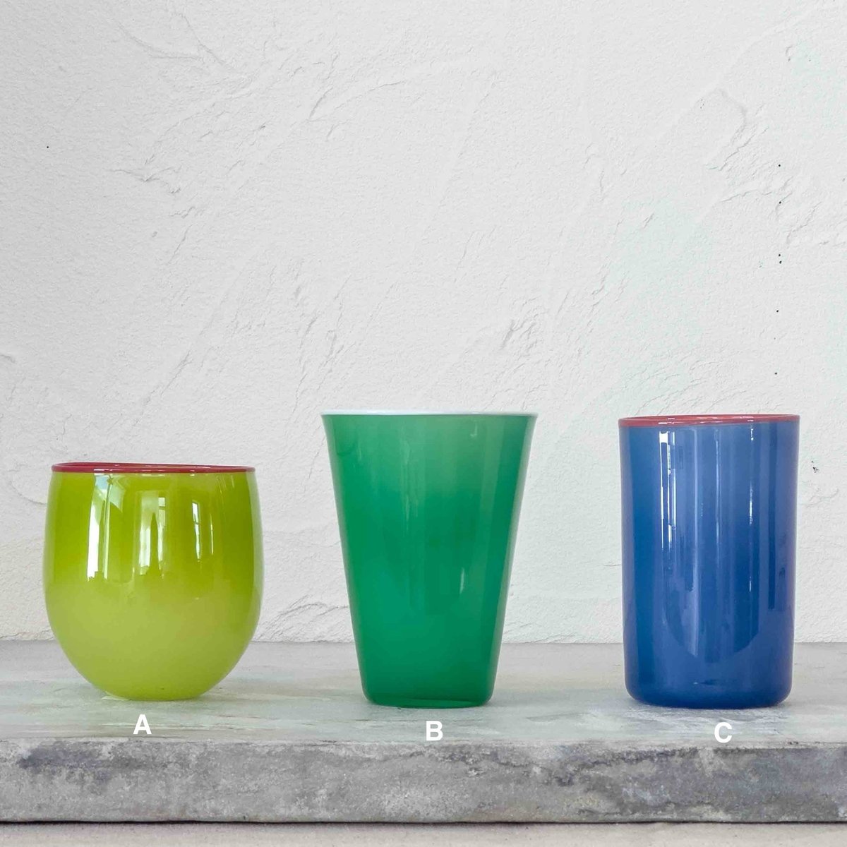 単色グラス（A・B・C）【グラススタジオポルカ】※1点もの | ドライ