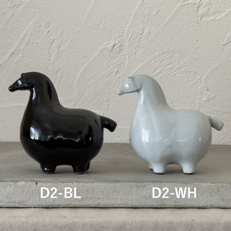 馬のオーナメント(Ornament A horse)D2-BL・D2-WH【かしわ窯】 | ド