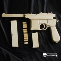 ブローバックする輪ゴム銃（排莢機能付）・モーゼル　 タイプ