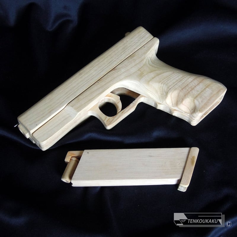 ブローバックする輪ゴム銃（排莢機能付）・グロック タイプver.2