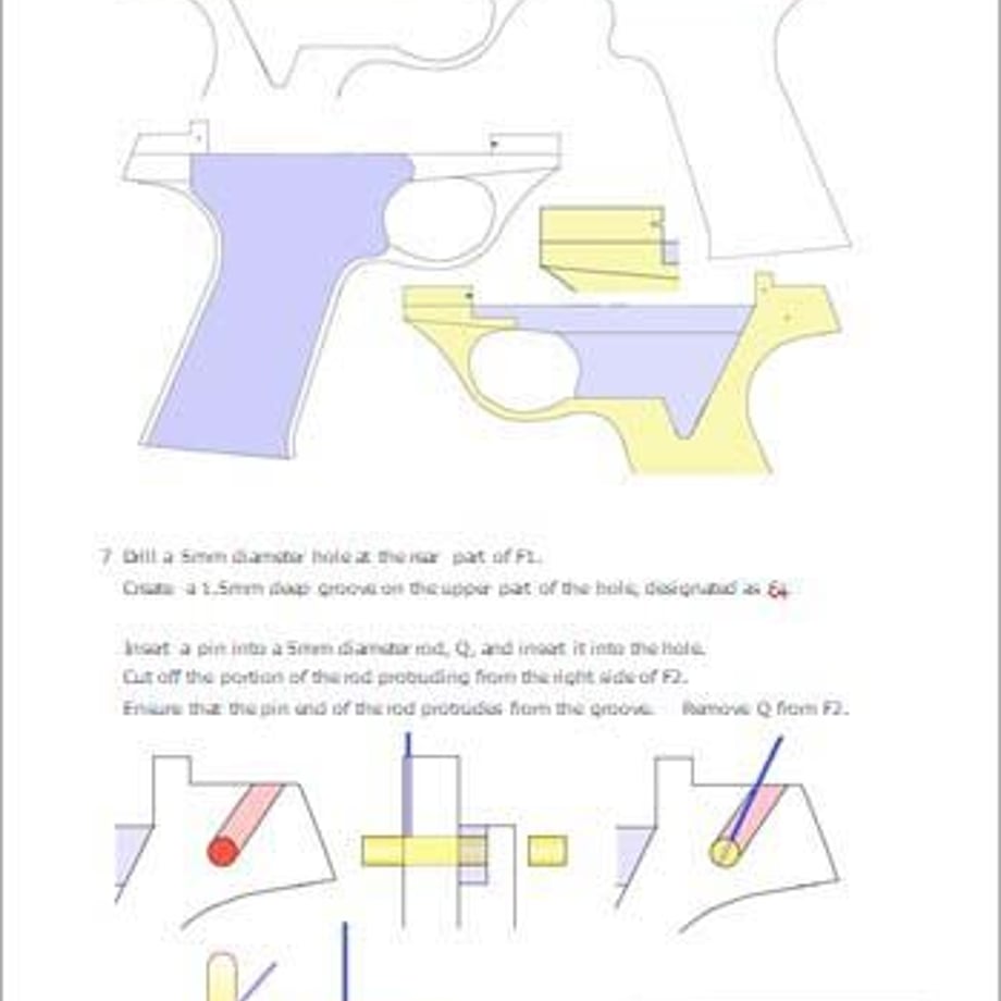 Blowback Rubber Band Gun ・New AutoMag Type（Engl...