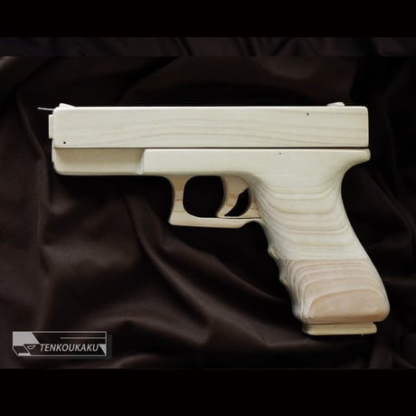 輪ゴム銃　ホワイト ブローバックする輪ゴム銃（排莢機能付）・デザートイーグル