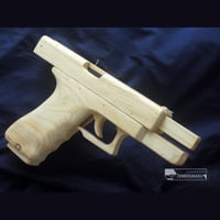 Blowback rubber band gun with a simple mechanism Glock type Ver.３（English version）