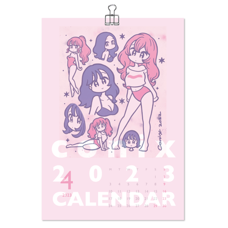 conix 2023-2024 calendar（4月始まり / 12ヶ月）