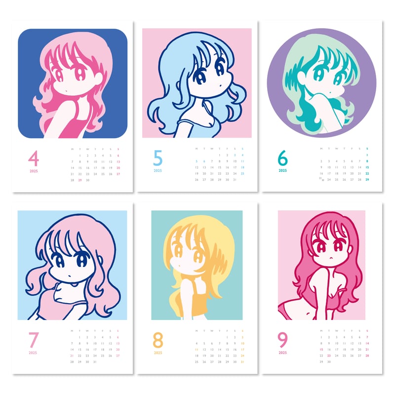 conix 2025-2026 calendar（4月始まり / 12ヶ月） | conix