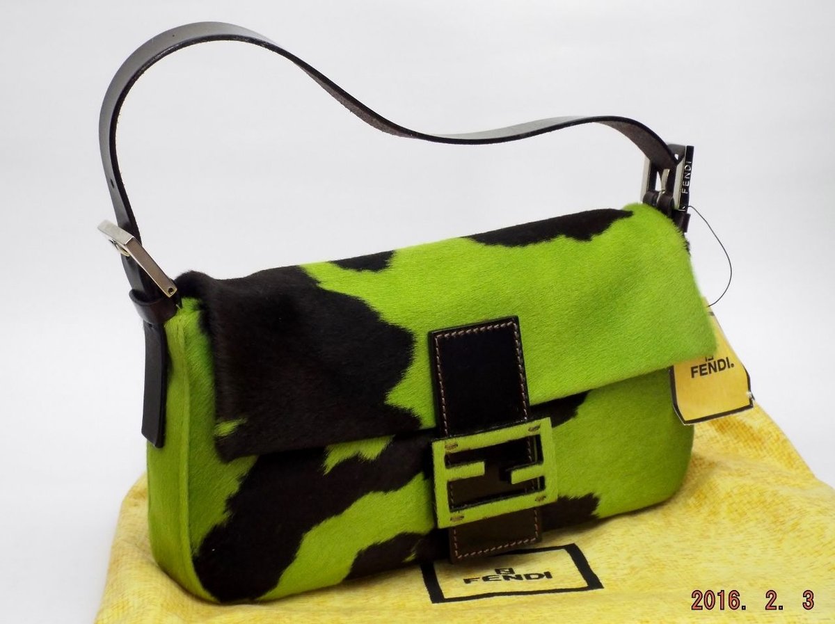 FENDI フェンディ バケット ハラコ、黄緑/黒 | グレースワールド FENDI フェンディ バケット ハラコ、黄緑/黒 | グレースワールド